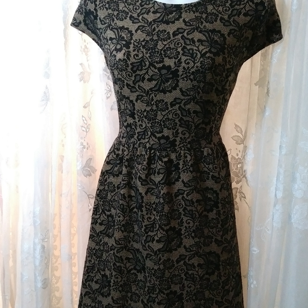 Lace Print Dress